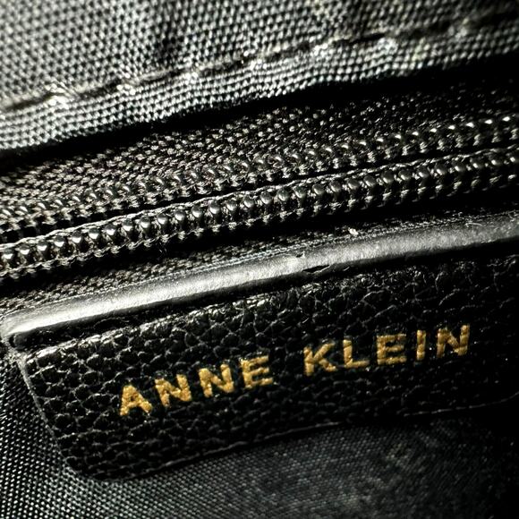 ANNE KLEIN Black Vegan Faux Leather Hand‎ Bag Purse Crossbody Designer Crocodile - Picture 4 of 12